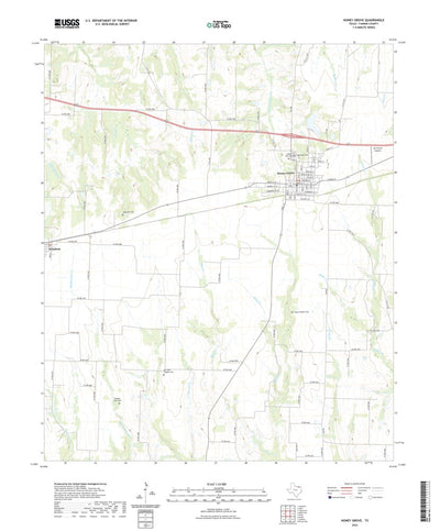 United States Geological Survey Honey Grove, TX (2022, 24000-Scale) digital map