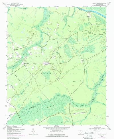 United States Geological Survey Honey Hill, SC (1942, 24000-Scale) digital map