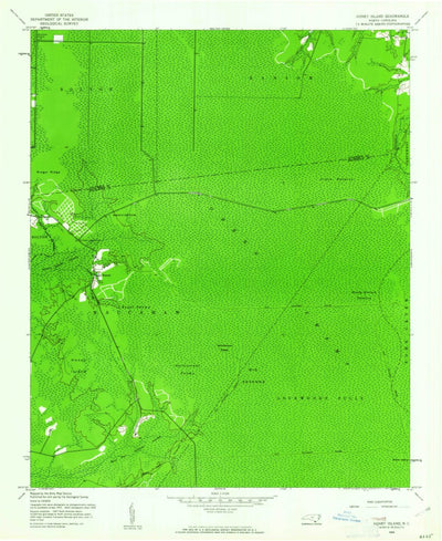 United States Geological Survey Honey Island, NC (1943, 24000-Scale) digital map