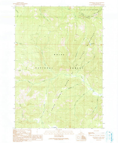 United States Geological Survey Honeymoon Lake, ID (1990, 24000-Scale) digital map