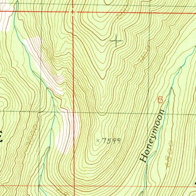 United States Geological Survey Honeymoon Lake, ID (1990, 24000-Scale) digital map
