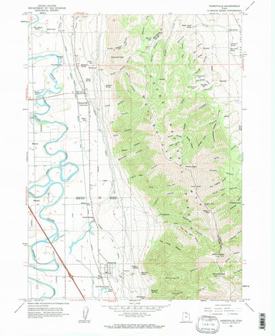 United States Geological Survey Honeyville, UT (1961, 24000-Scale) digital map