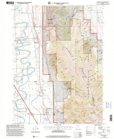 United States Geological Survey Honeyville, UT (1998, 24000-Scale) digital map