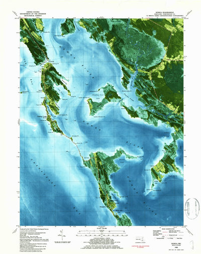 United States Geological Survey Honga, MD (1984, 24000-Scale) digital map