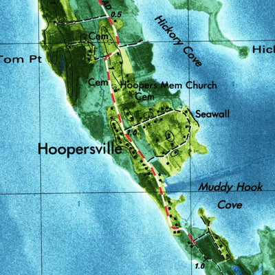 United States Geological Survey Honga, MD (1984, 24000-Scale) digital map