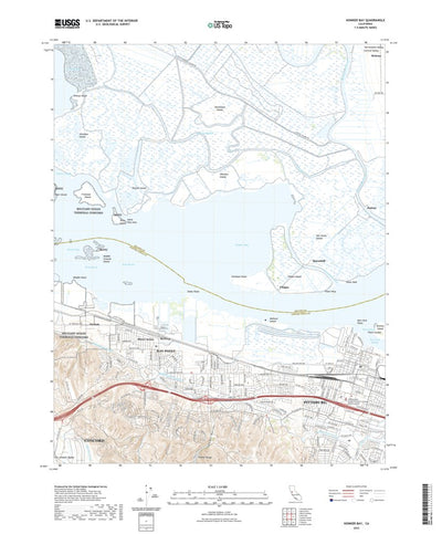United States Geological Survey Honker Bay, CA (2022, 24000-Scale) digital map
