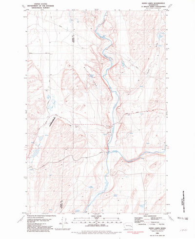 United States Geological Survey Honn Lakes, WA (1981, 24000-Scale) digital map