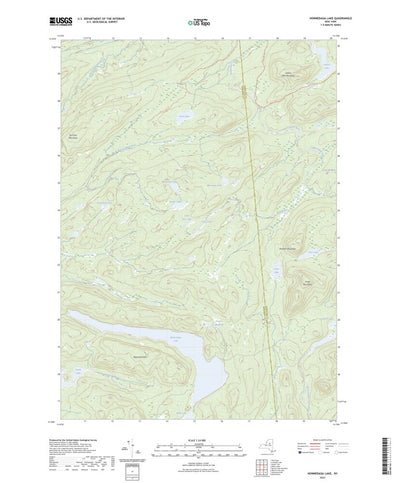 United States Geological Survey Honnedaga Lake, NY (2023, 24000-Scale) digital map