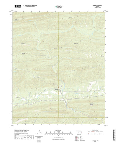 United States Geological Survey Honobia, OK (2022, 24000-Scale) digital map