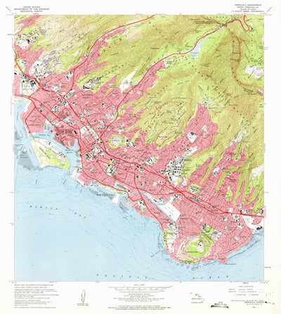 United States Geological Survey Honolulu, HI (1969, 24000-Scale) digital map