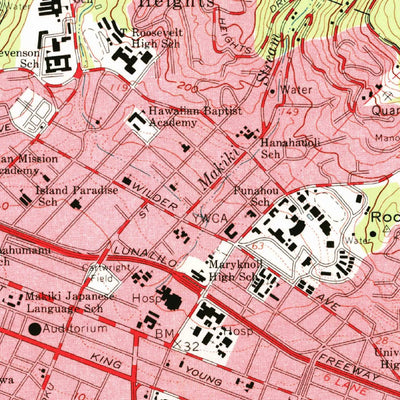 United States Geological Survey Honolulu, HI (1969, 24000-Scale) digital map