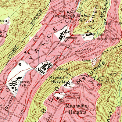 United States Geological Survey Honolulu, HI (1969, 24000-Scale) digital map