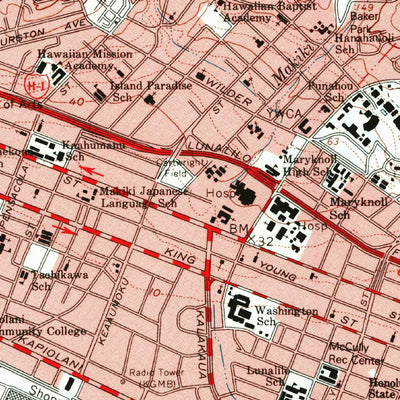 United States Geological Survey Honolulu, HI (1983, 24000-Scale) digital map