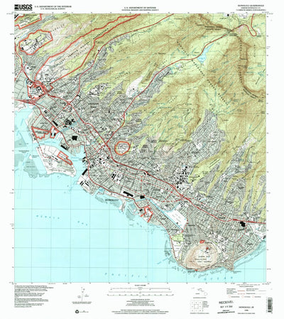 United States Geological Survey Honolulu, HI (1998, 24000-Scale) digital map