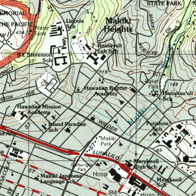 United States Geological Survey Honolulu, HI (1998, 24000-Scale) digital map