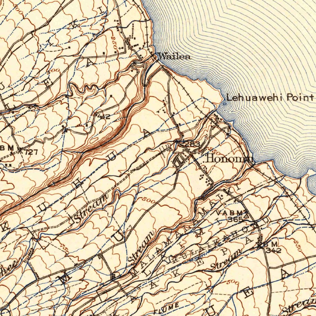 Honomu, HI (1915, 62500Scale) Map by United States Geological Survey