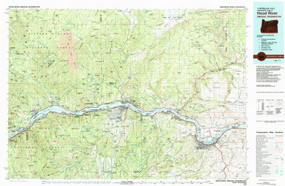 United States Geological Survey Hood River, OR-WA (1982, 100000-Scale) digital map