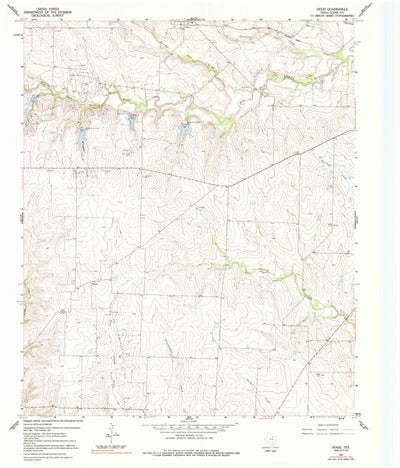 United States Geological Survey Hood, TX (1961, 24000-Scale) digital map