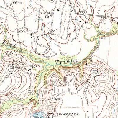 United States Geological Survey Hood, TX (1961, 24000-Scale) digital map