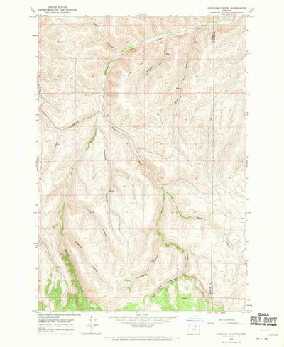 United States Geological Survey Hoodlum Canyon, OR (1968, 24000-Scale) digital map