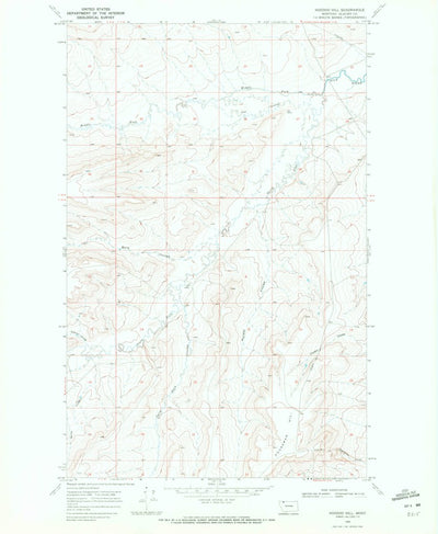 United States Geological Survey Hoodoo Hill, MT (1968, 24000-Scale) digital map