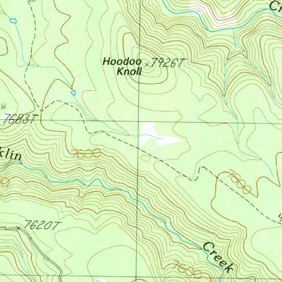 United States Geological Survey Hoodoo Knoll, AZ (1991, 24000-Scale) digital map