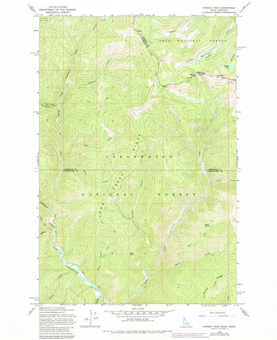 United States Geological Survey Hoodoo Pass, ID-MT (1965, 24000-Scale) digital map