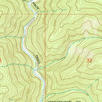 United States Geological Survey Hoodoo Pass, ID-MT (1965, 24000-Scale) digital map
