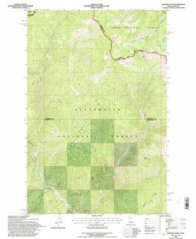 United States Geological Survey Hoodoo Pass, ID-MT (1994, 24000-Scale) digital map