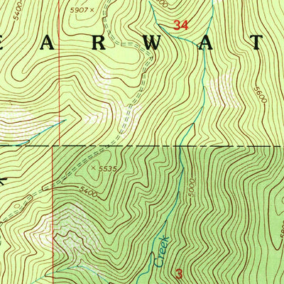 United States Geological Survey Hoodoo Pass, ID-MT (1994, 24000-Scale) digital map