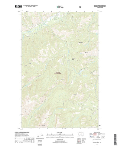 United States Geological Survey Hoodoo Peak, WA (2020, 24000-Scale) digital map