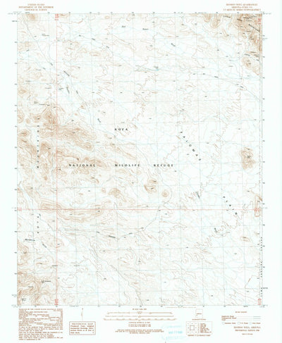 United States Geological Survey Hoodoo Well, AZ (1990, 24000-Scale) digital map