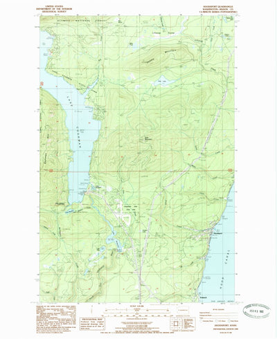 United States Geological Survey Hoodsport, WA (1985, 24000-Scale) digital map