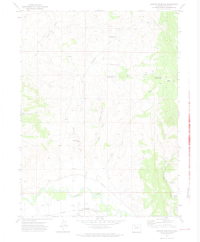United States Geological Survey Hooker Mountain, CO (1971, 24000-Scale) digital map