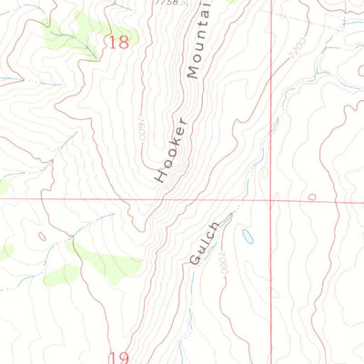 United States Geological Survey Hooker Mountain, CO (1971, 24000-Scale) digital map