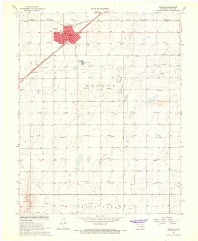 United States Geological Survey Hooker, OK (1967, 24000-Scale) digital map