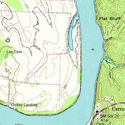 United States Geological Survey Hookers Bend, TN (1949, 24000-Scale) digital map