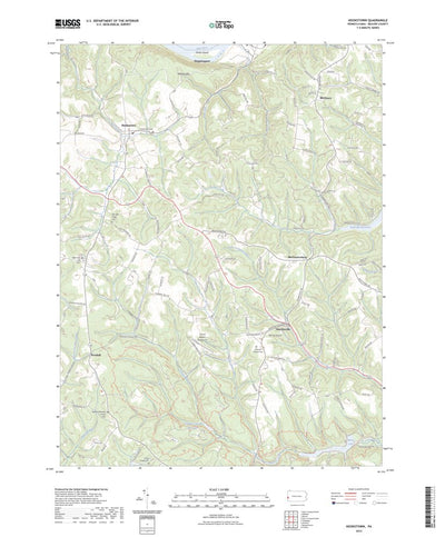 United States Geological Survey Hookstown, PA (2023, 24000-Scale) digital map