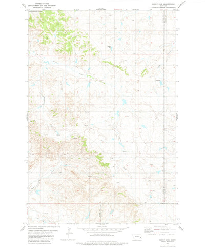 United States Geological Survey Hooky Dam, MT (1981, 24000-Scale) digital map