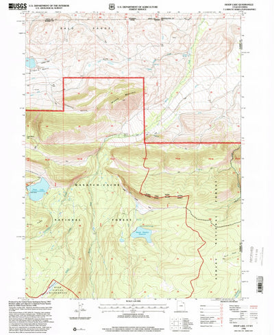 United States Geological Survey Hoop Lake, UT-WY (1996, 24000-Scale) digital map