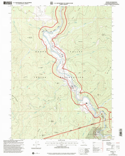 United States Geological Survey Hoopa, CA (1997, 24000-Scale) digital map