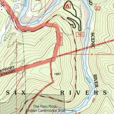 United States Geological Survey Hoopa, CA (1997, 24000-Scale) digital map
