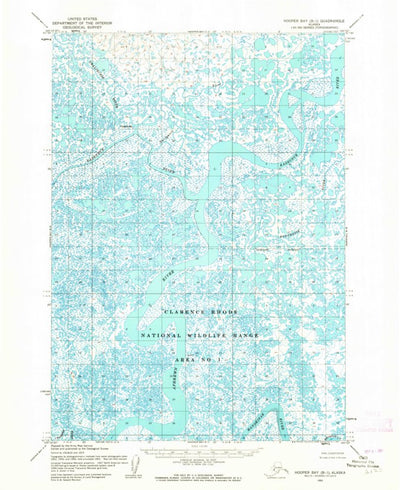 United States Geological Survey Hooper Bay B-1, AK (1953, 63360-Scale) digital map