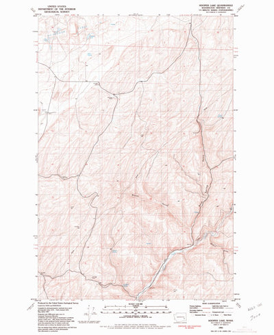 United States Geological Survey Hooper Lake, WA (1981, 24000-Scale) digital map
