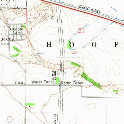 United States Geological Survey Hooper, NE (1966, 24000-Scale) digital map