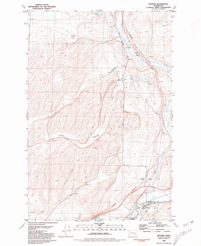 United States Geological Survey Hooper, WA (1981, 24000-Scale) digital map