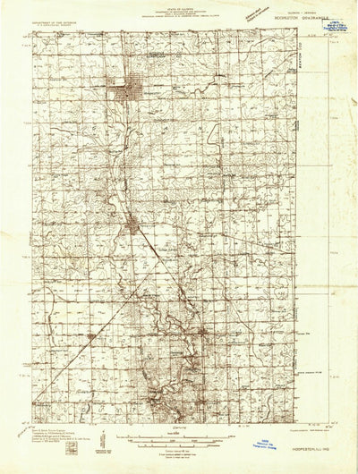 United States Geological Survey Hoopeston, IL-IN (1933, 48000-Scale) digital map