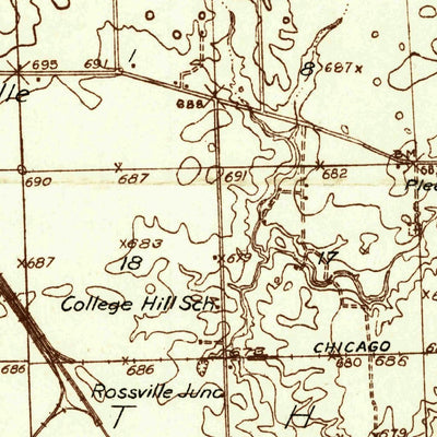 United States Geological Survey Hoopeston, IL-IN (1933, 48000-Scale) digital map