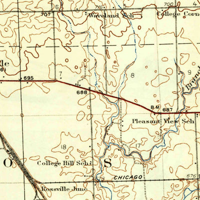 United States Geological Survey Hoopeston, IL-IN (1938, 62500-Scale) digital map