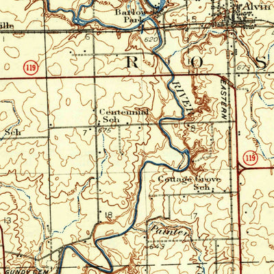 United States Geological Survey Hoopeston, IL-IN (1938, 62500-Scale) digital map